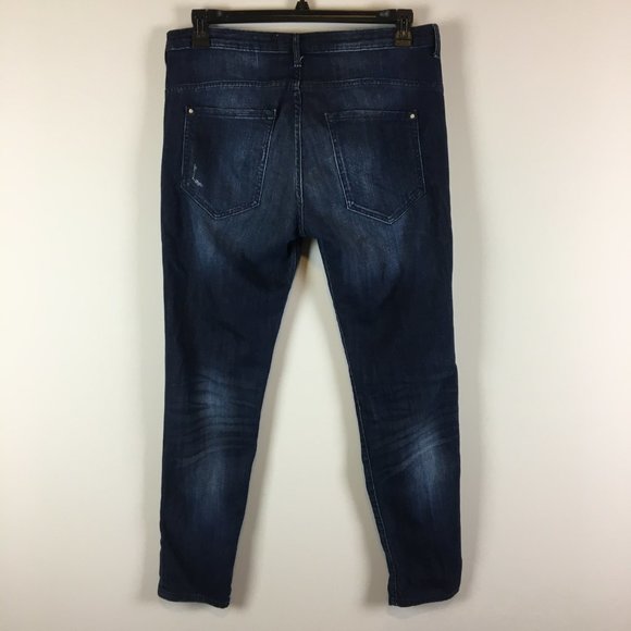 MNG Collection Dark Wash Distressed Skinny Jeans - Picture 4 of 8